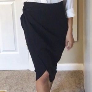 Zara Black Skirt with Knot Detail.